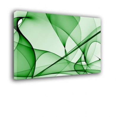 Zielona zasłona - obraz nowoczesny abstrakcja nr 2180
