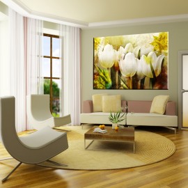 Tulipany retro - obraz nowoczesny kwiaty nr 2225
