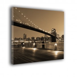 Brooklyn z mostem i przystanią - obraz nowoczesny nr 2266