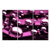 Tryptyk fioletowe bąbelki - obraz nowoczesny abstrakcja nr 2623