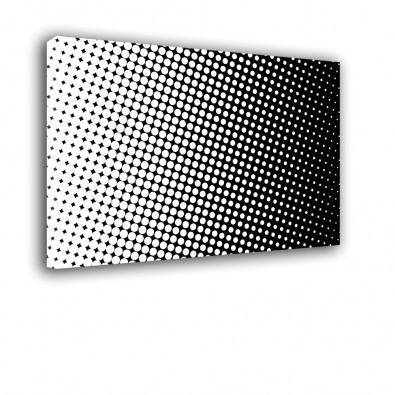 Czarno białe kropki - obraz na płótnie nr 2300
