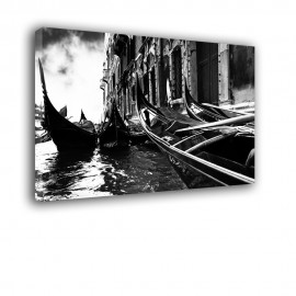 Wenecja czarno biała - obraz na płótnie nr 2390