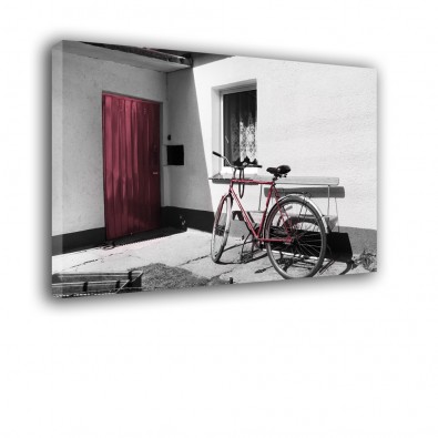 Rower przy drzwiach - obraz na płótnie nr 2444