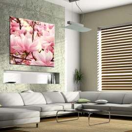 Różowe magnolie - obraz nowoczesny kwiaty nr 2450