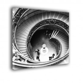 Okrągłe schody - czarno biały obraz na płótnie nr 2487
