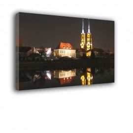 Katedra Wrocławska w nocy - obraz nowoczesny nr 2496