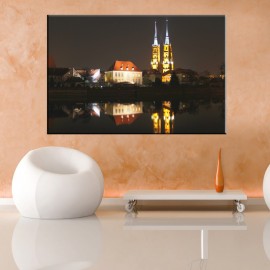 Katedra Wrocławska w nocy - obraz nowoczesny nr 2496
