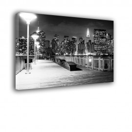 Czarno biały New York nocą - obraz na ścianę nr 2167