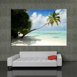 Palma na plaży - obraz na ścianę nr 2174